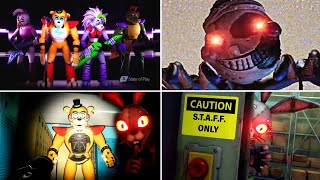 Five Nights at Freddys SECURITY BREACH ALL TRAILERS 1 2 3 4 [upl. by Einahpit]