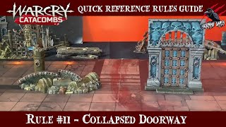 WARCRY CATACOMBS COLLAPSED DOORWAYS  WARCRY QUICK RULES REFERENCE GUIDE 11 Warhammer Warcry Rules [upl. by Ingemar]