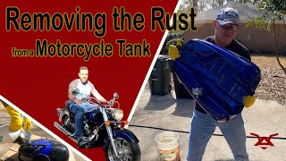 How to Remove Rust from a Motorcycle Tank  Muriatic Acid  Metal Rescue [upl. by Tadio]