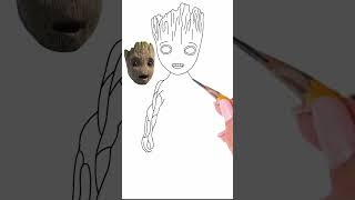 Easy Groot Drawing  Part 2 [upl. by Leod]