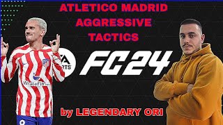 ATLETICO MADRID  BEST FORMATION CUSTOM TACTICS amp PLAYER INSTRUCTIONS FC 24 [upl. by Berne]