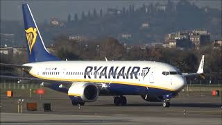 Bergamo Airport Departures and Arrivals on a sunny winter day [upl. by Lashar335]