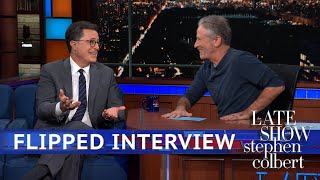 Jon Stewarts Flipped Interview With Stephen Colbert [upl. by Jennee]