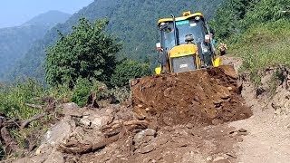 JCB BackhoeMaking and Clearing Track for Mountain Trekkers [upl. by Meredithe]