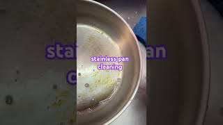 Stainless Pan cleaning hack Great for camping especially [upl. by Crutcher587]