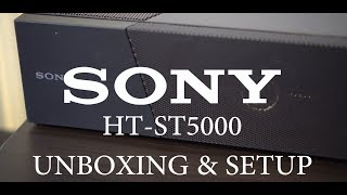 Sony HTST5000 Atmos Soundbar Unboxing Setup and First Impressions  Dolby Atmos  DTSX [upl. by Sirrep16]