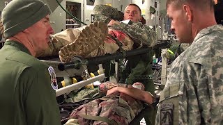 Medical Evacuation Via C17 – Military MEDEVAC Flight [upl. by Hsotnas]