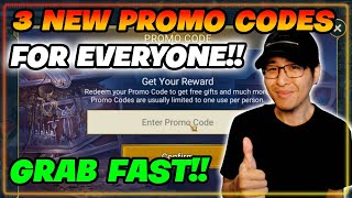 3 NEW PROMO CODES FOR EVERYONE HURRY BEFORE TOO LATE  RAID Shadow Legends [upl. by Anrapa973]