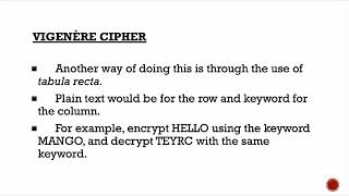 Vigènere Cipher Using Tabula Recta [upl. by Theurer]