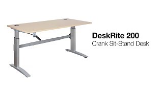 DeskRite 200 Crank SitStand Desk [upl. by Kenlee]