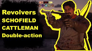 REVOLVERS in red dead online Cattleman Schofield and doubleaction [upl. by Flodnar284]