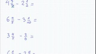 Dodawanie i odejmowanie ułamków zwykłych o różnych mianownikach  Matematyka SP i Gimnazjum [upl. by Winni]