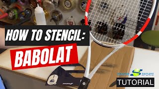 Babolat Logo How To Properly Stencil A Tennis Racket Tutorial [upl. by Monroy65]