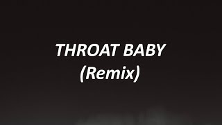 BRS Kash  Throat Baby Remix ft DaBaby City Girls Lyrics [upl. by Bilat924]