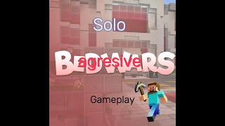 Bedwars solo agressive gameplay road to 100 stars [upl. by Alorac571]