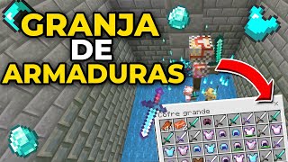 ¡ La MEJOR GRANJA de ARMADURAS para MINECRAFT 121   Bedrock [upl. by Edlyn]