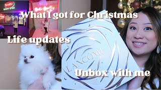 VLOG  What I got for Christmas  Lancome unboxing  Life updates [upl. by Nivonod]