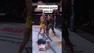 Adesanyas punch goes in the opponents face ufc mma trendingshorts viralvideo viralshorts [upl. by Ggerg]