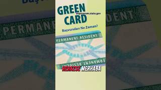 GREENCARD BAŞVURUSU  green kart  Green card başvuru tarihi ne zaman [upl. by Radbourne]