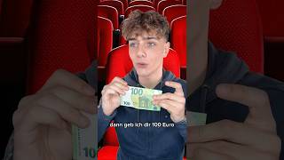 100€ WETTE im KINO…🍿😂 geld freunde lustig humor [upl. by Aratehs720]