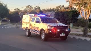 New Unit QPS ISUZU Leaving Brassall  LightsSiren Demo [upl. by Llenoj]