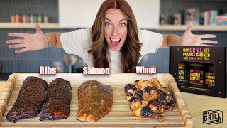 Easy Smoked Ribs Salmon amp Wings Try The Double Smoked Ham Kit 3 Ways [upl. by Eetnod]