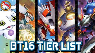 Digimon TCG BT16 Competitive Tier List ENG [upl. by Aihseket]