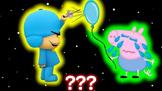 7 Pocoyo amp George Crying Balloon Sound Variations in 49 Seconds [upl. by Illak]