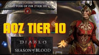 Abattoir of Zir Tier 10 ❗ Ball Lightning Sorcerer Diablo IV Season 2 [upl. by Atkins]