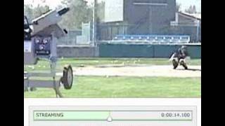 Hack Attack Baseball Pitching Machine  Left Hand Curve [upl. by Socem]