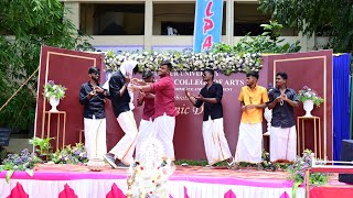 Boys lazy dance 🕺🤣😅in ethnic day ❤‍🔥💥Tumkur university dhyandarsh 😎clg performance [upl. by Bannister]