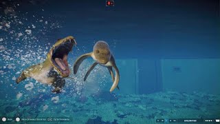 Jurassic World Evolution 2 Nothosaurus pack vs Plesiosaurus pod [upl. by Ettenaej]