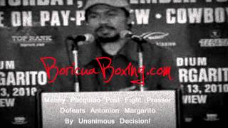 MANNY PACQUIAO vs Antonio Margarito Post Fight Press Conference PLAY IN 720 [upl. by Eniloj]