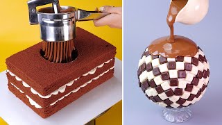 Fancy Sweet Chocolate Cake Recipe For Everyday  So Yummy Cake Decorating Tutorial  Tasty Plus [upl. by Katt]