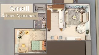 Small Winter Apartment ❄️ The Sims 4 Speed Build Apartment Renovation [upl. by Aihsinat]