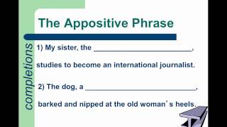 Appositive Phrase  Grammar [upl. by Intyre]