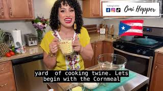 🔥 Cómo hacer GUANIMES de COCO con BACALAO GUISAO En Hoja ✅Receta Puertorriqueña  Cookingconommi [upl. by Graig423]