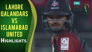 Match 20 Lahore Qalandars vs Islamabad United  Highlights [upl. by Tower22]