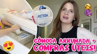 Organizando a cômoda da nossa bebê  Compras úteis pra distrair a mente [upl. by Esmerolda]