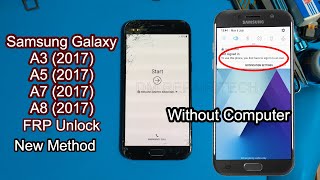 SAMSUNG Galaxy A3A5A7 2017 FRPGoogle Lock Bypass Android 800 Notifications Fix 2021 New [upl. by Ikciv699]