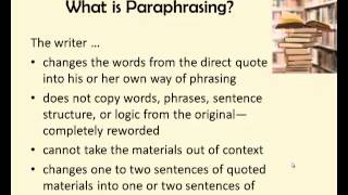 Paraphrasing Exercise Video ENG 105 [upl. by Delia]