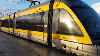 Porto Metro Bombardier Flexity Outlook 024  068 Passing over bridge on 1352024 [upl. by Airyt611]