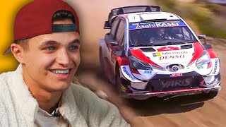 Lando Norris Reacts to the BEST Rally Moments [upl. by Andree]