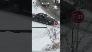 Cars Crash in Calgary Snow [upl. by Jonette]