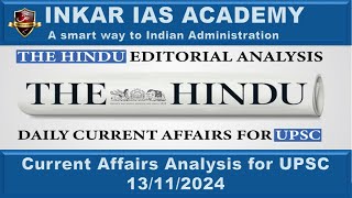 The Hindu Todays News Analysis Part  2 13112024  UPSC Current Affairs  IMEC CORRIDOR [upl. by Baynebridge]