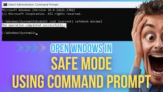 How to Boot into Safe Mode via Command Prompt [upl. by Emylee776]