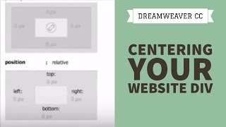 Centering your website div in Dreamweaver CC 2434 [upl. by Ylrebme471]