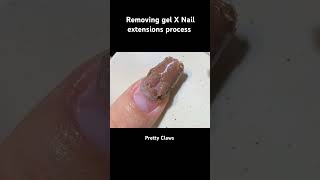 removing gel nail extensions gelnails nailtutorial manicure shorts [upl. by Ssitnerp]