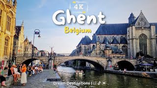 Ghent Belgium 2024  Walking tour  4K 60fps HDR [upl. by Natek]