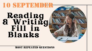 Fill in The Blanks Reading amp Writing PTE Academic amp PTE Core  September 2024 Practice Predictions [upl. by Atikal]